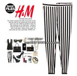 欧美超热卖H&M ZARA TOPSHOP修身条纹打底裤 紧身裤 九分裤