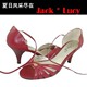 Jack&lucy迎夏时尚高跟系带羊皮女凉鞋