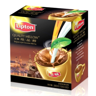  立顿奶茶 冰点价促销 立顿 绝品醇 奶茶比利时风情巧克力味20袋
