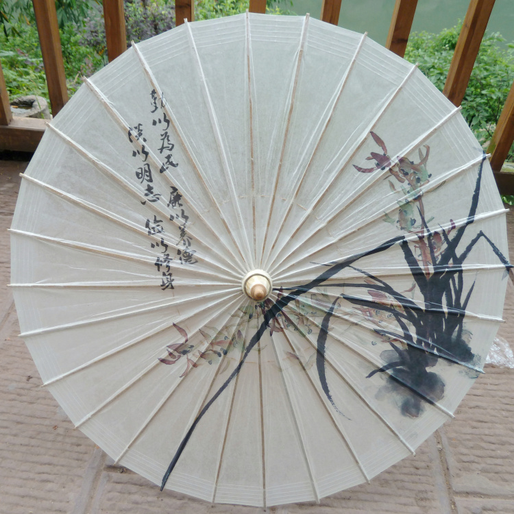 manual Jiangnan classical YouZhiSan dance COS photograph Rainproof Sunscreen Ink orchid Cloth bagin the Home accessories , Craft umbrella category - from Buy2taobao.com to provide professional Taobao agent buy service