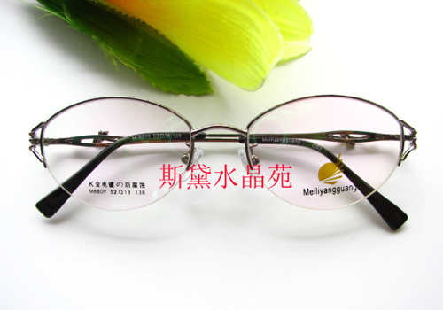 天然水晶眼镜 茶水晶眼镜 石头镜 平光近视老花镜 钛金银色花边框|msdalam kategori ZIPPO/Swiss Army Knife/cermin mata, cermin mata hitam - dari Buy2taobao.com untuk memberikan perkhidmatan ejen Taobao profesional membeli