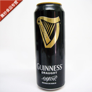  爱尔兰吉尼斯黑啤GUINNESS 500ml/瓶/爱尔兰黑啤内置新鲜氮气球！