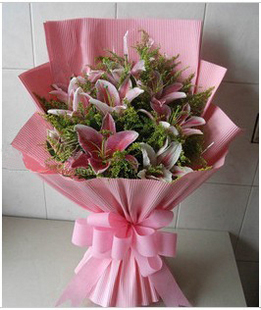 咸阳礼物_鲜花速递礼物_百合花束 爱人母亲\/父