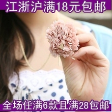 c020 韩版饰品 迷人繁花雪纺花朵长项链 甜美花蕊蕾丝毛衣链颈链