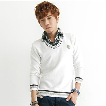 男裝英伦风毛衣學院...