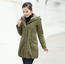 尤奈可2011冬装新款棉衣女装大码韩版休闲<span class=H>加厚</span>保暖中<span class=H>长款</span>外套713