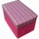 长方形收纳凳(粉色条纹)