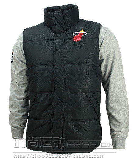 运动520NBA热火队詹姆斯篮球<em>棉衣马甲 男装</em>运