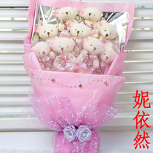 琵琶小熊 创意卡通花束 公仔花束娃娃玩偶花束玩偶动物花束手捧花