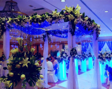 深圳蓝色室内布置 婚庆 婚礼 会场 布置 wedding