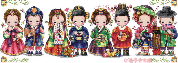 Four*Small house stitch quality goods DMC Kit-Hanfu New personalityin the Home Fabric , Stitch & Tools Accessories , Cross Stitch Kit category - from Buy2taobao.com to provide professional Taobao agent buy service