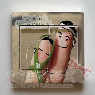 -Zhejiang-Shanghai 38 or email creative home wall stickers transparent color switch posted * fingers lovers