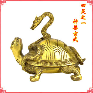  风水阁 开光纯铜龟蛇纳福摆件 招财 招贵人 年属蛇者吉祥物