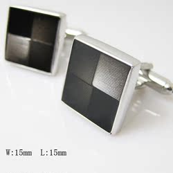 百搭款 外贸袖扣/袖钉-黑色典雅袖扣-cufflinks