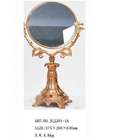 欧式仿古 镀金 纯铜制作镜子摆设摆件家具装饰
