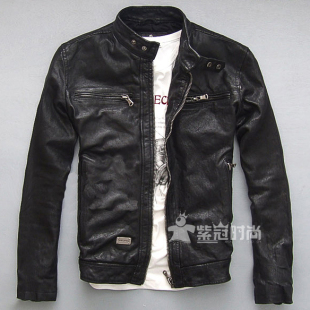  迪赛 真皮皮衣 男款 绵羊皮小羊皮摇滚机车服加肥加大码号