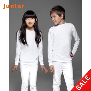 Intelligent snap up limited edition Giordano underwear G-Warmer children round collar long sleeve underwear 03240501
