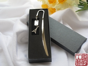  文渊阁 家居工艺饰品 埃菲尔铁塔 立体合金书签 创意文化礼品特价