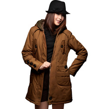 大码女装 胖mm冬装 2012新品 中长款内胆加绒保暖棉衣 棉服厚外套