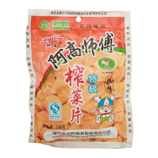  【天猫超市】 阿高师傅 特级榨菜片 158g/包 5包起购