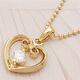 韩国进口 迷你型可爱小鸡心金色项链