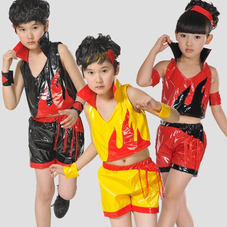 幼儿<em>街舞少儿舞蹈</em>服装幼儿园演出舞台亮皮霹雳