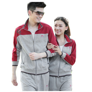  秋冬款加绒运动套装 男款大码运动服休闲服棉情侣装卫衣套装