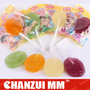  特价糖果不二家水果棒棒糖(蜜桃+葡萄+哈密瓜+香橙）20支125g