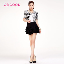 COCOON可可尼2012新品格子蝴蝶结外套203107026原价848元