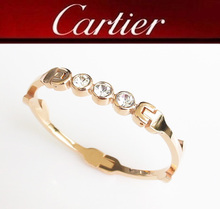 Titanio chapado en oro rosa pulsera de Cartier Cartier tres diamantes versión coreana de perforación no se desvanece con el brazalete / pulsera