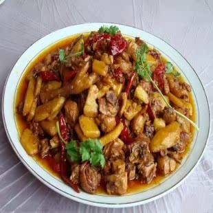  新疆大盘鸡（中份）新疆名菜 清真  味道 方便熟食 真空包装 包邮