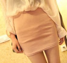 淘宝网2012新款春夏季女装韩版百搭修身淑女包臀纯色打底短裙 半身裙子