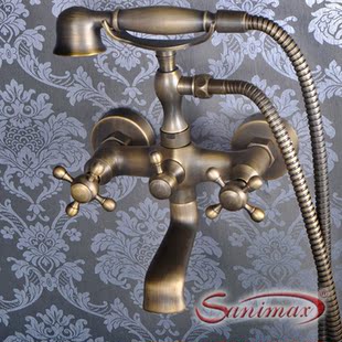 Elegant vintage sanitary ware duo Bath/Shower Mixer hot and cold copper wire drawing