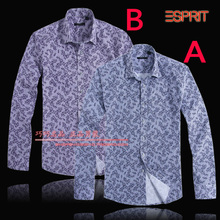 esprit the 2010 French self casual printing long-sleeved shirt men's...