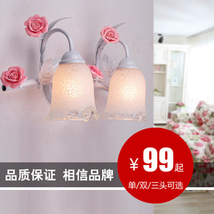 Themselves in  Bohemian lights garden flowers Wall lamp bedroom Bedside lighting in living room kitchen and bathroom mirror lamp roses B004