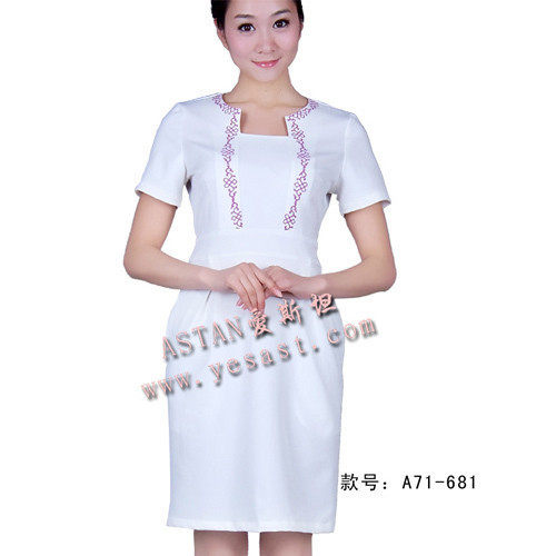 制服/校服,爱斯坦夏季新款美容服/<em>美容师服装</em>/护