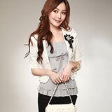 韩国服装贵族风接荷叶西装