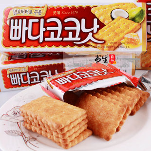  [书生] 韩国进口乐天椰酥甜饼干(纯正椰奶蜂蜜饼干)100g(128)零食