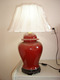 千年陶瓷 红色将军罐 精典家装精品 陶瓷台灯 陶瓷灯具 大厅灯