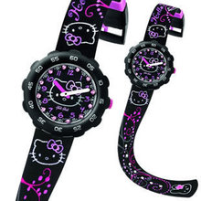 专柜联保正品 Swatch 2012 儿童手表 凯蒂猫与时尚 ZFLS011