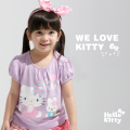 Hello Kitty-三麗鷗童裝]圓領公主袖短T