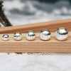 S990纯银弯月光珠 圆珠子 散珠 隔珠 DIY手链项链饰品配珠