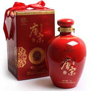  绍兴黄酒 唐宋十五年陈花雕酒 中国红礼坛1000ml