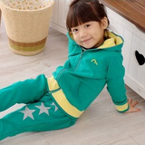 2012特价新春装冬款韩版男女童装星星运动套装服校服幼儿园服343