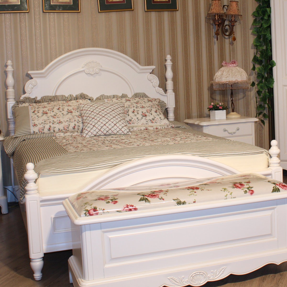 欧式床双人床主卧1.8米实木床公主床美式床奢华法式轻奢实木婚床-阿里巴巴