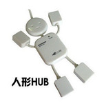 包邮 人形 USB 分线器 HUB 一拖四 集线器 USB 2.0