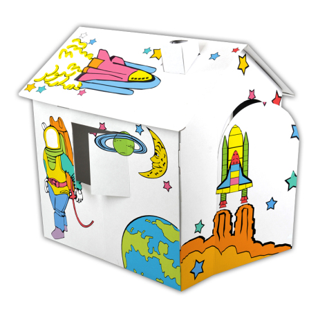 魔卡童-遨游太空 儿童手绘DIY纸模型亲子互动