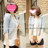 2010新品韩版女装夏秋装 大码开身中袖小外套 甜美开衫披肩<span class=H>短外套</span>