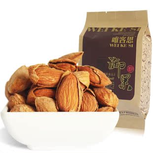  唯客思 坚果零食特价 新货新疆巴旦木 薄壳杏仁168g×3包