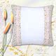 十字绣空白抱枕套-田园欧方枕套 粉红色